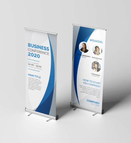 Double-sided pull-up banner printing